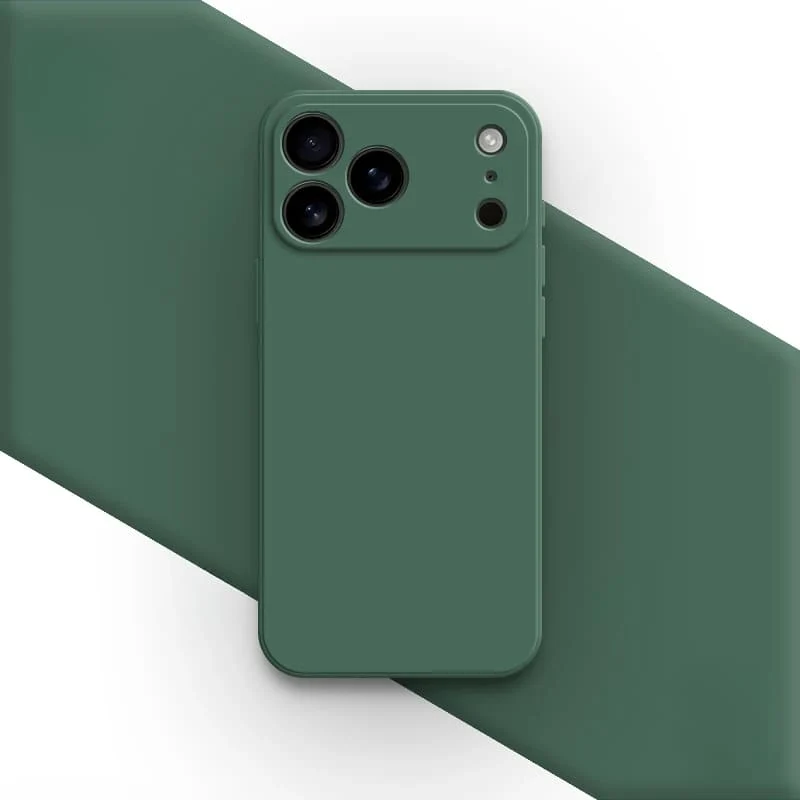 Vloeibaar Siliconen iPhone Hoesje met Schokdemping voor 14 15 16 17 Pro Max Modellen Klassieke Beschermhoes | Sansoti