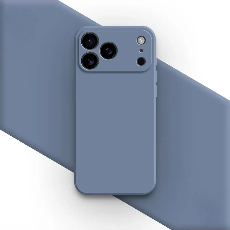 Vloeibaar Siliconen iPhone Hoesje met Schokdemping voor 14 15 16 17 Pro Max Modellen Klassieke Beschermhoes | Sansoti