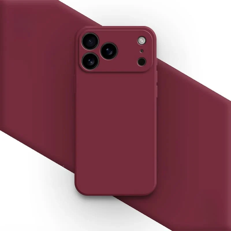 Vloeibaar Siliconen iPhone Hoesje met Schokdemping voor 14 15 16 17 Pro Max Modellen Klassieke Beschermhoes | Sansoti