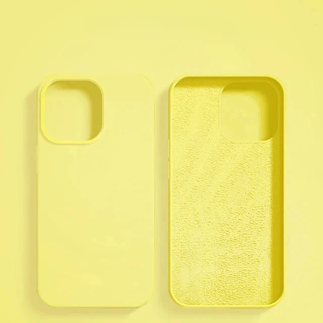 Vloeibaar Siliconen iPhone Hoesje met Schokdemping voor 14 15 16 17 Pro Max Modellen Klassieke Beschermhoes | Sansoti