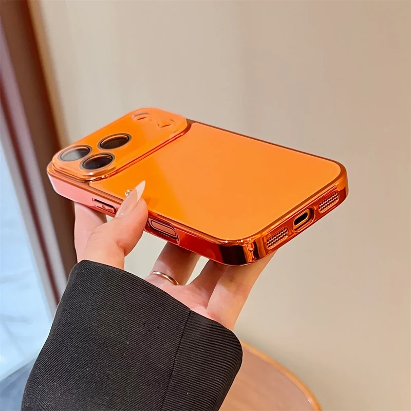 Glazen iPhone Hoesje met Camerabescherming en Gegalvaniseerde Zijkanten voor Premium Grip en Stijlvolle Look | Sansoti