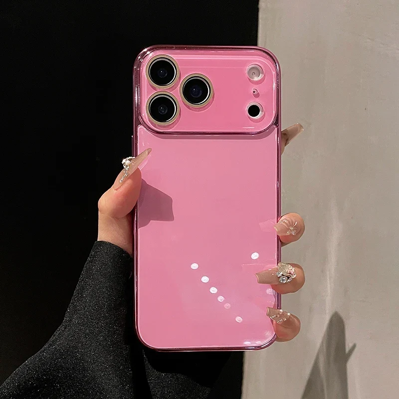 Glazen iPhone Hoesje met Camerabescherming en Gegalvaniseerde Zijkanten voor Premium Grip en Stijlvolle Look | Sansoti