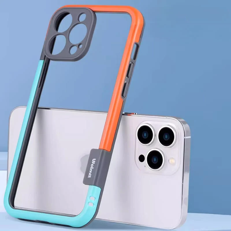 Tweekleurige Siliconen iPhone Bumper Case met Camerarand Bescherming Shockproof Hoesje voor iPhone 13-17 | Sansoti