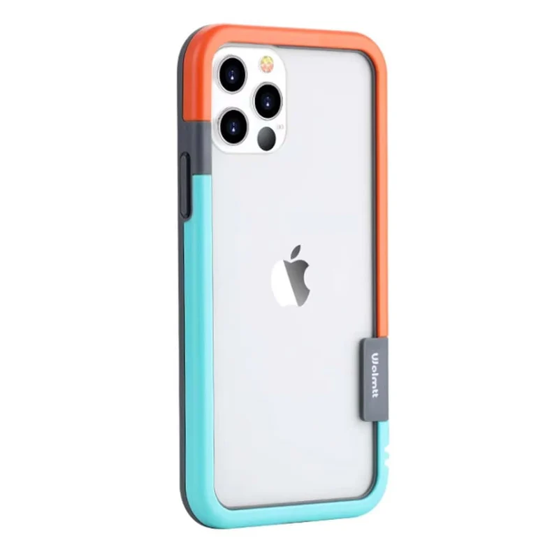 Tweekleurige Siliconen iPhone Bumper Case met Camerarand Bescherming Shockproof Hoesje voor iPhone 13-17 | Sansoti