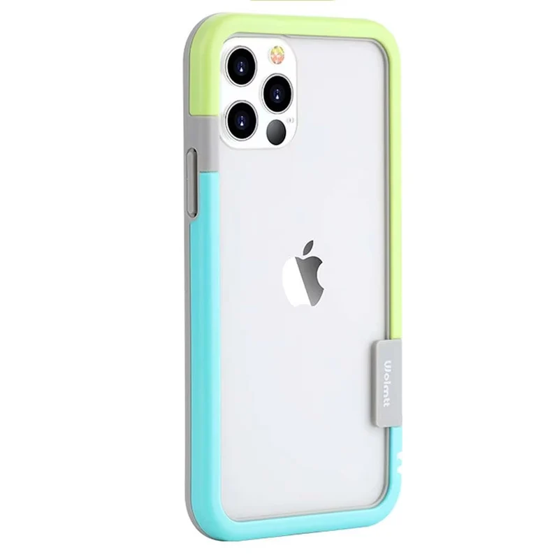 Tweekleurige Siliconen iPhone Bumper Case met Camerarand Bescherming Shockproof Hoesje voor iPhone 13-17 | Sansoti