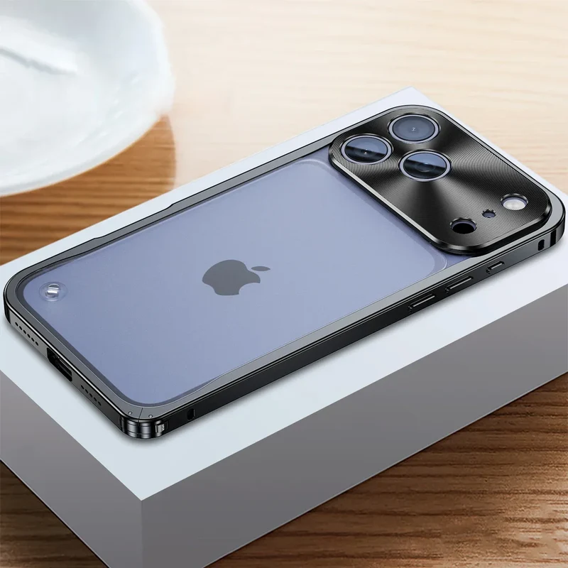Gemetalliseerde iPhone Hoes met Magnetische Ring - Schokabsorberend Frame Matte Achterkant Telefoonbescherming | Sansoti