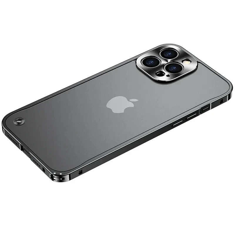 Gemetalliseerde iPhone Hoes met Magnetische Ring - Schokabsorberend Frame Matte Achterkant Telefoonbescherming | Sansoti