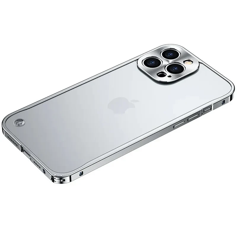 Gemetalliseerde iPhone Hoes met Magnetische Ring - Schokabsorberend Frame Matte Achterkant Telefoonbescherming | Sansoti