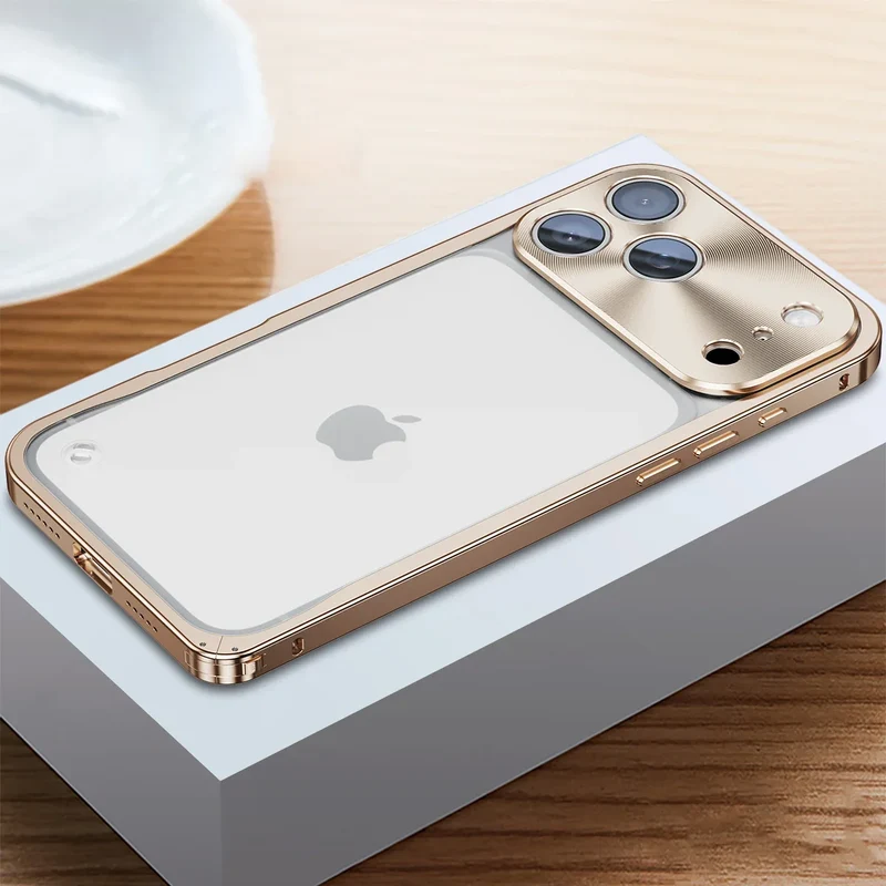 Gemetalliseerde iPhone Hoes met Magnetische Ring - Schokabsorberend Frame Matte Achterkant Telefoonbescherming | Sansoti