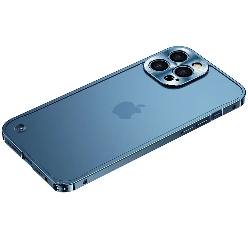 Gemetalliseerde iPhone Hoes met Magnetische Ring - Schokabsorberend Frame Matte Achterkant Telefoonbescherming | Sansoti