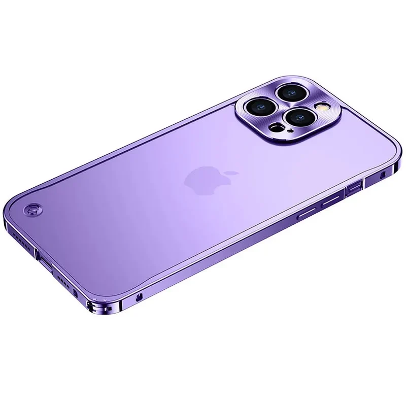 Gemetalliseerde iPhone Hoes met Magnetische Ring - Schokabsorberend Frame Matte Achterkant Telefoonbescherming | Sansoti