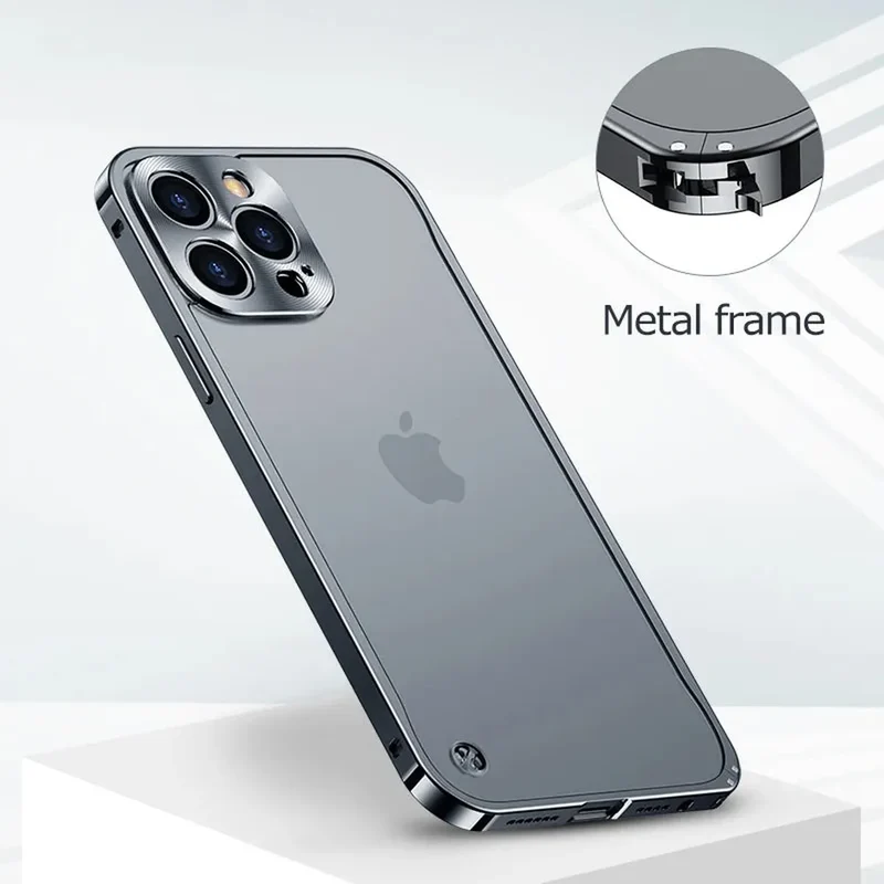 Gemetalliseerde iPhone Hoes met Magnetische Ring - Schokabsorberend Frame Matte Achterkant Telefoonbescherming | Sansoti