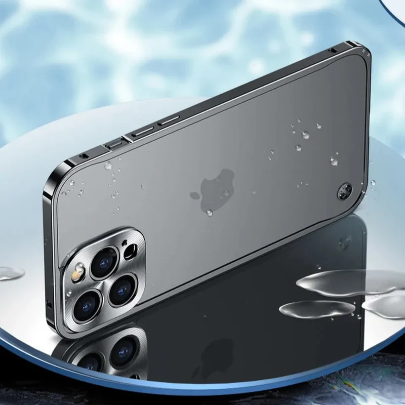 Gemetalliseerde iPhone Hoes met Magnetische Ring - Schokabsorberend Frame Matte Achterkant Telefoonbescherming | Sansoti