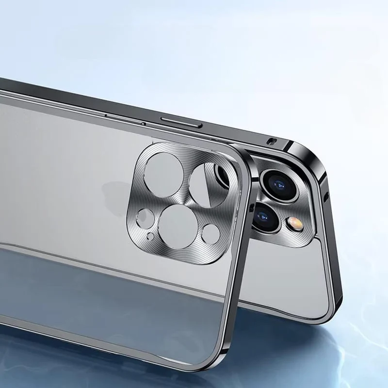 Gemetalliseerde iPhone Hoes met Magnetische Ring - Schokabsorberend Frame Matte Achterkant Telefoonbescherming | Sansoti