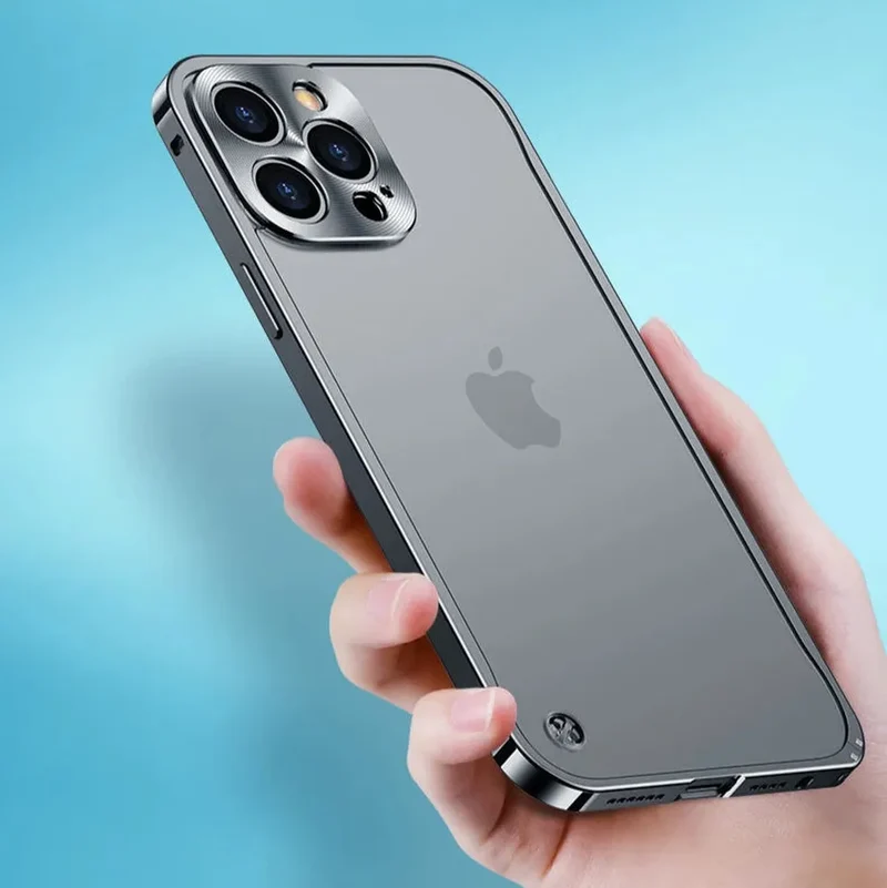 Gemetalliseerde iPhone Hoes met Magnetische Ring - Schokabsorberend Frame Matte Achterkant Telefoonbescherming | Sansoti