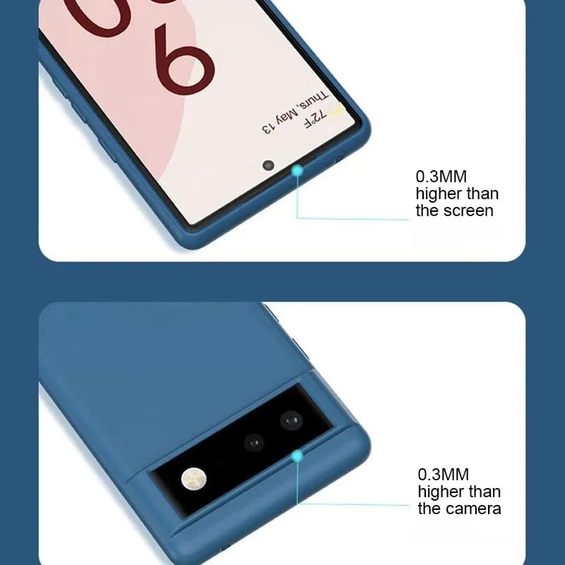 Vloeibaar Siliconen Telefoonhoesje Google Pixel Beschermhoes Draadloos Opladen Compatibel Shockproof | Sansoti
