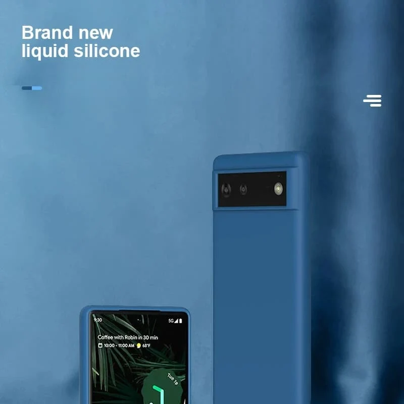 Vloeibaar Siliconen Telefoonhoesje Google Pixel Beschermhoes Draadloos Opladen Compatibel Shockproof | Sansoti