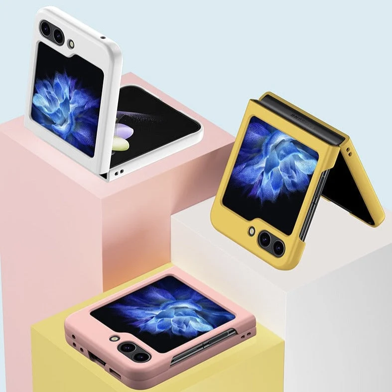 Schokbestendige Hardcase voor Vouwbare Smartphone Blauw Groen Roze Beige Bescherming Draadloos Laden | Sansoti
