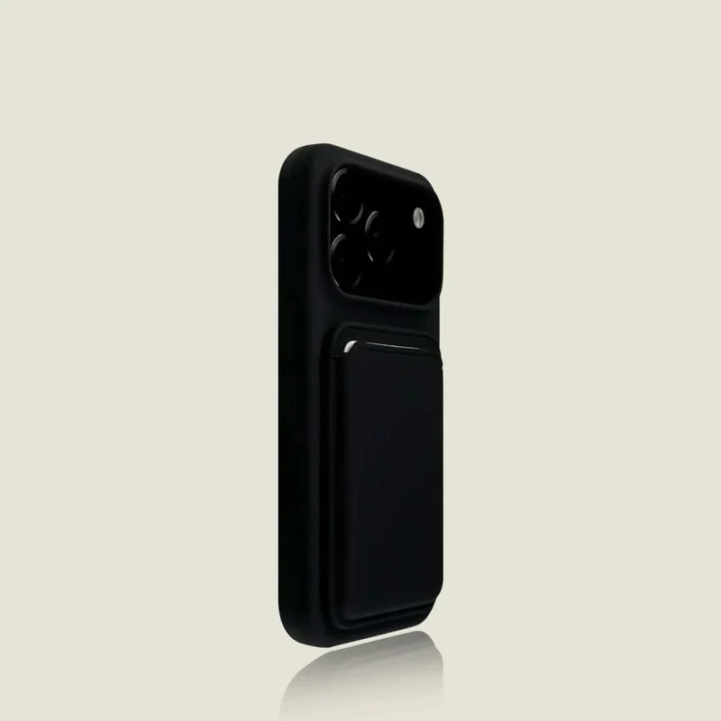Siliconen iPhone Hoesje met Afneembare Kaarthouder Shockproof Magnetisch Pasjeshouder Telefoonbescherming | Sansoti