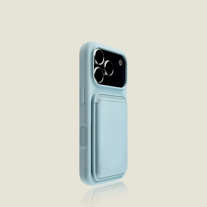 Siliconen iPhone Hoesje met Afneembare Kaarthouder Shockproof Magnetisch Pasjeshouder Telefoonbescherming | Sansoti