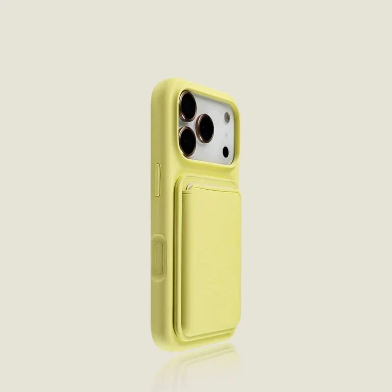 Siliconen iPhone Hoesje met Afneembare Kaarthouder Shockproof Magnetisch Pasjeshouder Telefoonbescherming | Sansoti