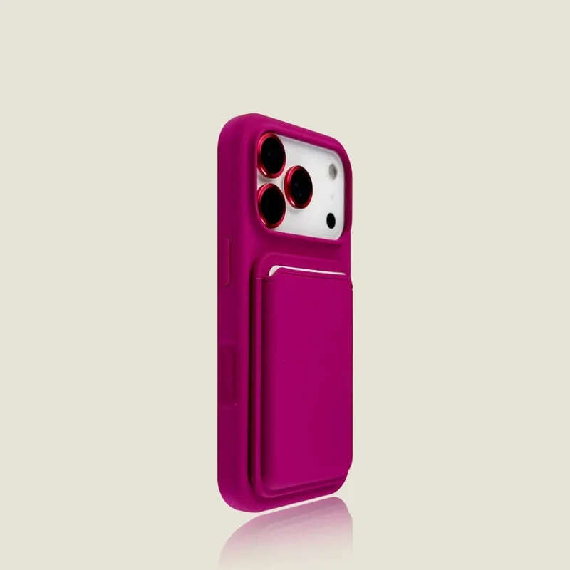 Siliconen iPhone Hoesje met Afneembare Kaarthouder Shockproof Magnetisch Pasjeshouder Telefoonbescherming | Sansoti