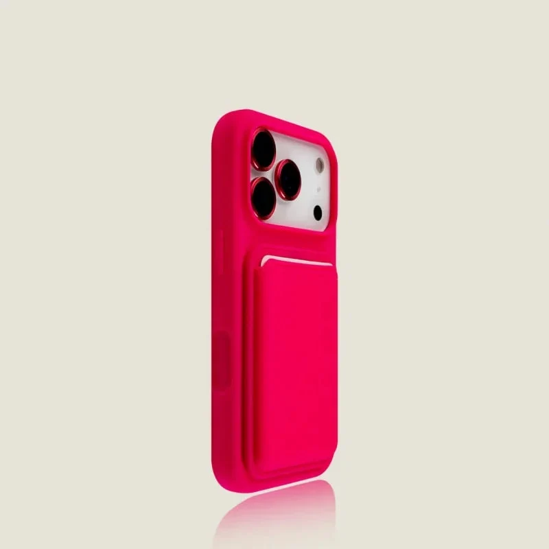 Siliconen iPhone Hoesje met Afneembare Kaarthouder Shockproof Magnetisch Pasjeshouder Telefoonbescherming | Sansoti