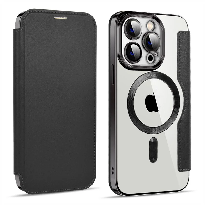 Transparante Portemonnee Telefoonhoes met MagSafe en RFID-blokkering voor iPhone 12 13 14 15 16 17 Reeks | Sansoti