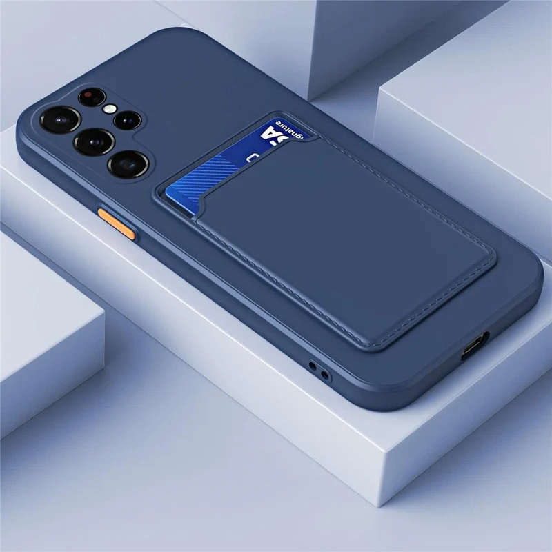 Telefoonhoesje met Kaartvak Siliconen Bescherming Schokabsorberend Kaarthouder Smartphone Pasjeshouder | Sansoti