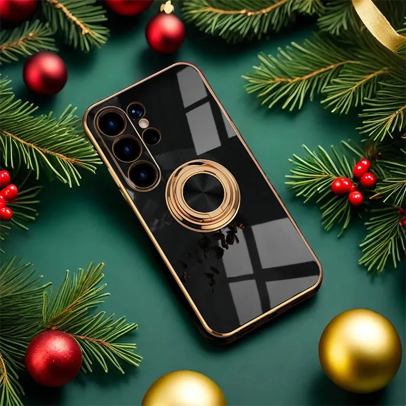 Telefoonhoesje met Ringhouder en Magnetische Autohouder Functie voor Samsung Galaxy Modellen Bescherming | Sansoti