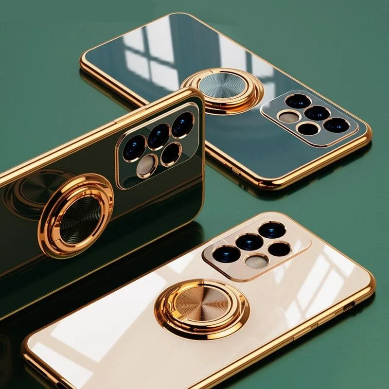Telefoonhoesje met Ringhouder en Magnetische Autohouder Functie voor Samsung Galaxy Modellen Bescherming | Sansoti