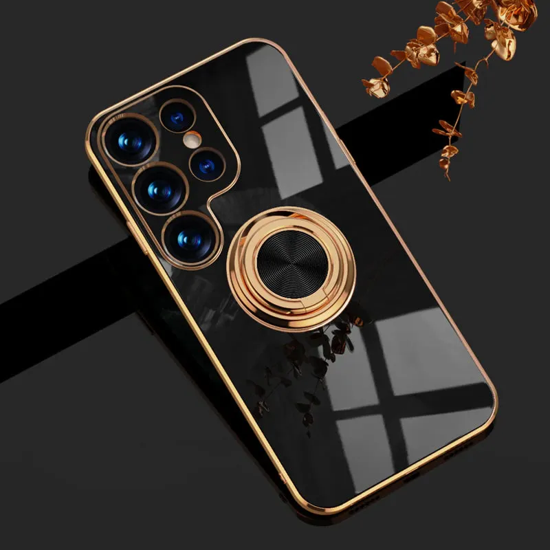 Telefoonhoesje met Ringhouder en Magnetische Autohouder Functie voor Samsung Galaxy Modellen Bescherming | Sansoti