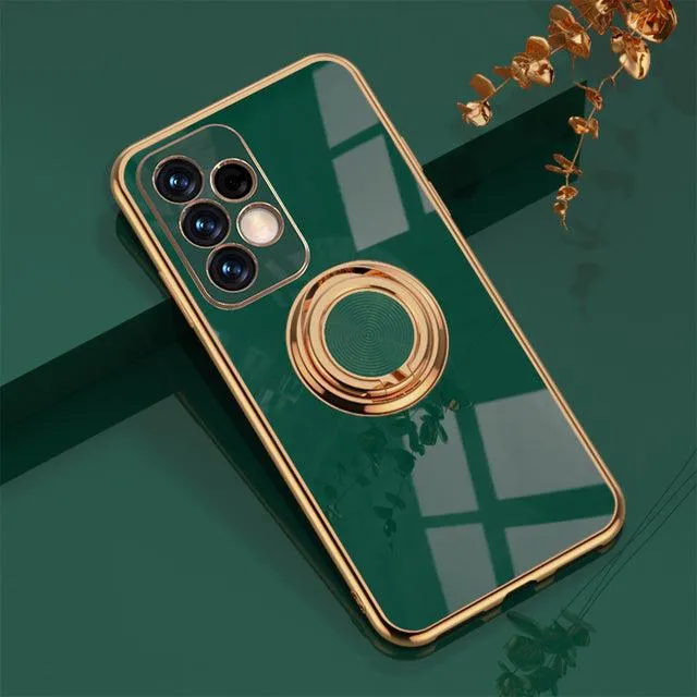 Telefoonhoesje met Ringhouder en Magnetische Autohouder Functie voor Samsung Galaxy Modellen Bescherming | Sansoti