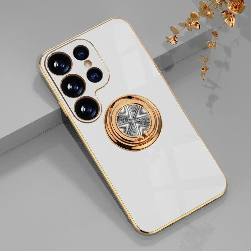 Telefoonhoesje met Ringhouder en Magnetische Autohouder Functie voor Samsung Galaxy Modellen Bescherming | Sansoti