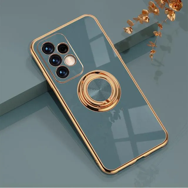 Telefoonhoesje met Ringhouder en Magnetische Autohouder Functie voor Samsung Galaxy Modellen Bescherming | Sansoti