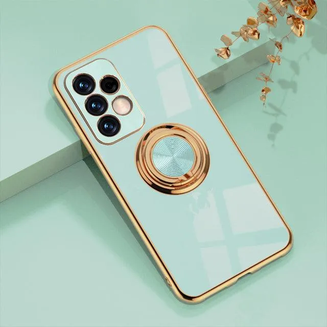 Telefoonhoesje met Ringhouder en Magnetische Autohouder Functie voor Samsung Galaxy Modellen Bescherming | Sansoti