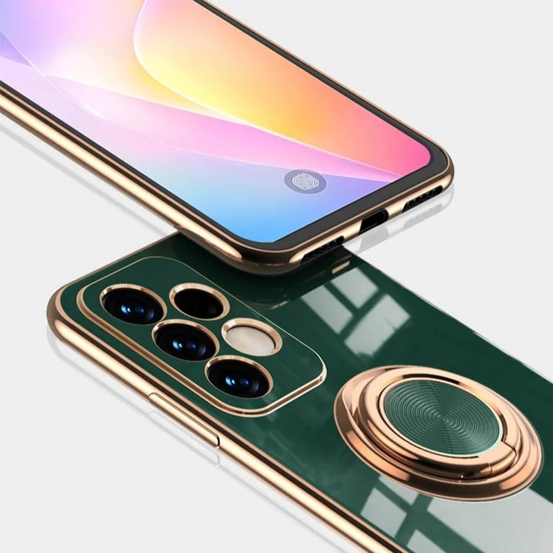 Telefoonhoesje met Ringhouder en Magnetische Autohouder Functie voor Samsung Galaxy Modellen Bescherming | Sansoti