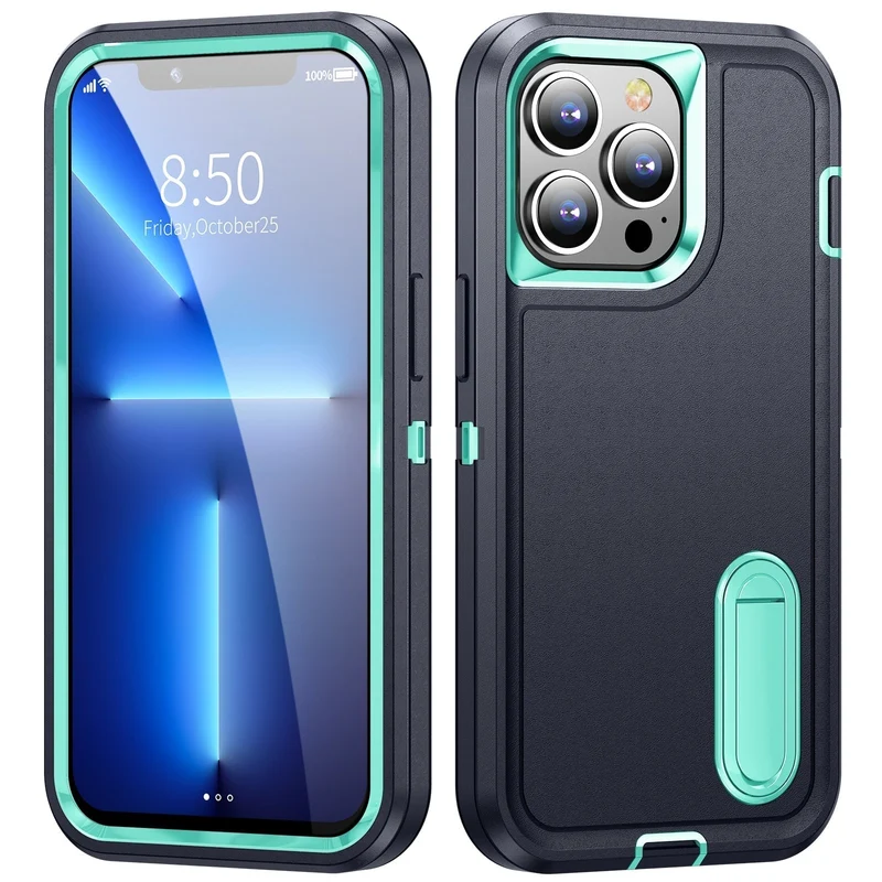 Versterkte Telefoonhoes iPhone met Standaard Schokbestendig Militair Niveau Meerdere Kleuren Bescherming | Sansoti