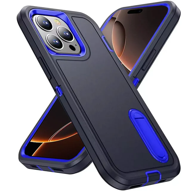 Versterkte Telefoonhoes iPhone met Standaard Schokbestendig Militair Niveau Meerdere Kleuren Bescherming | Sansoti
