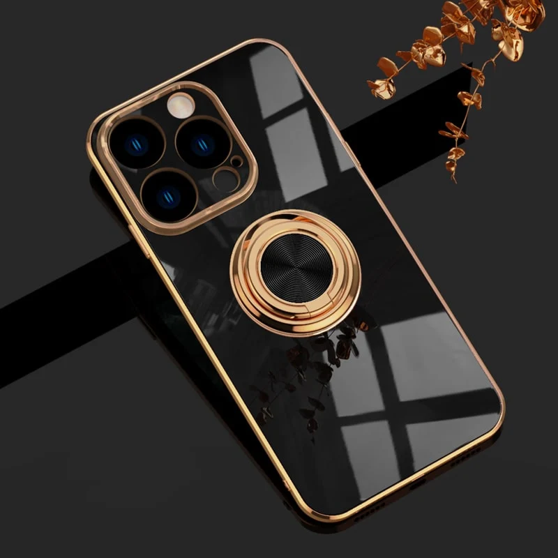 Telefoonhoesje met Ringhouder & Magnetische Steun voor Veilig Autogebruik iPhone 14 15 16 17 Pro Max | Sansoti