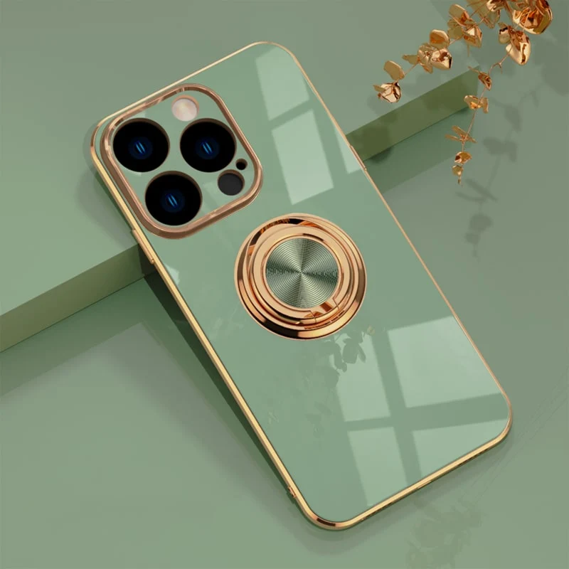 Telefoonhoesje met Ringhouder & Magnetische Steun voor Veilig Autogebruik iPhone 14 15 16 17 Pro Max | Sansoti