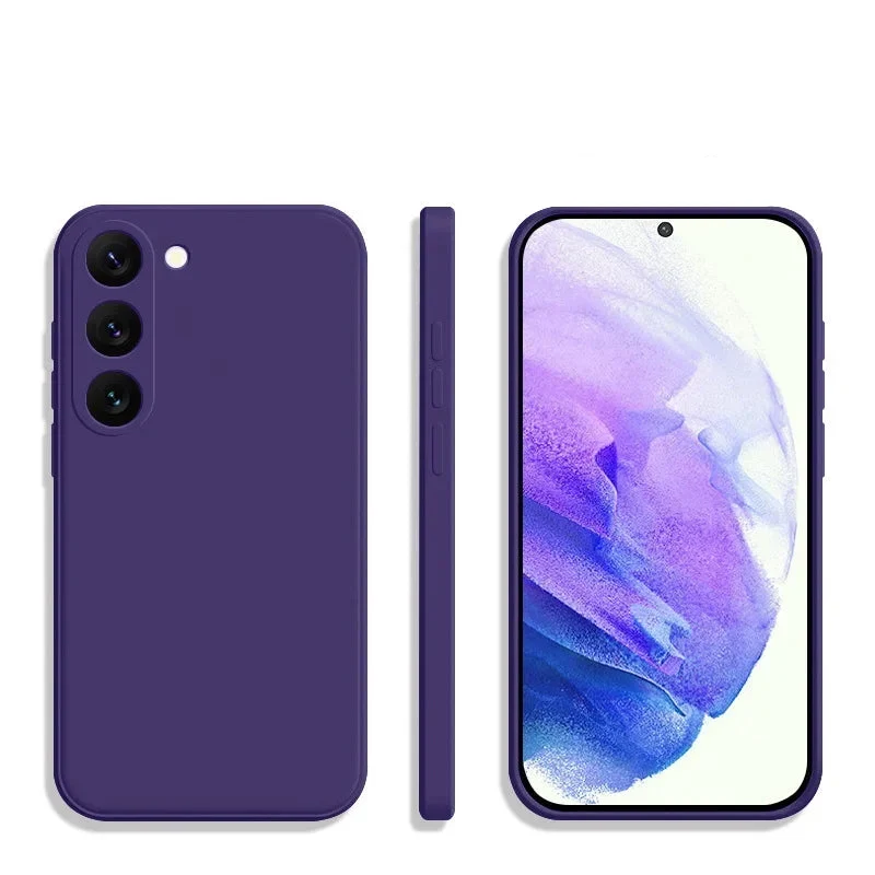 Siliconen Telefoonhoesje met Microfiber Voering voor Galaxy S22-S26 Series Shockproof Bescherming Ultradun | Sansoti