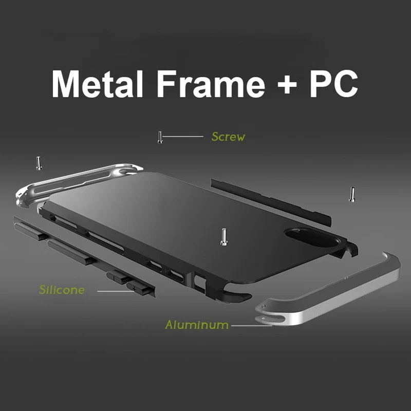 Metalen Pantserhoesje iPhone 14 15 16 Pro Max Valbestendig Camera Bescherming Anti-Vingerafdruk Shockproof | Sansoti