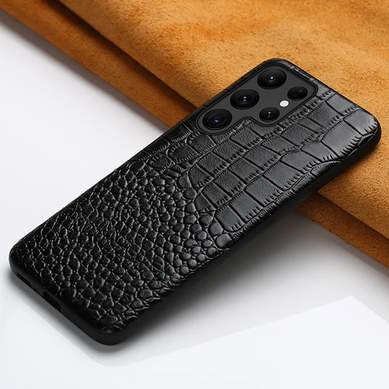 Leren Telefoonhoesje Tweekleurig Design voor Samsung Modellen met Camerabescherming en Schokbestendig | Sansoti