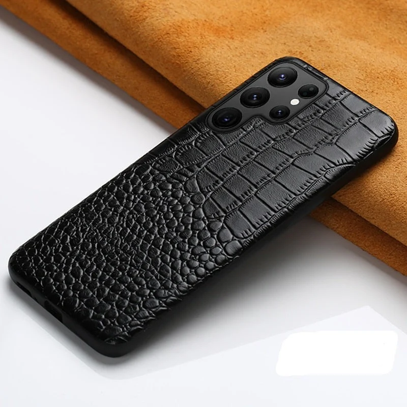 Leren Telefoonhoesje Tweekleurig Design voor Samsung Modellen met Camerabescherming en Schokbestendig | Sansoti