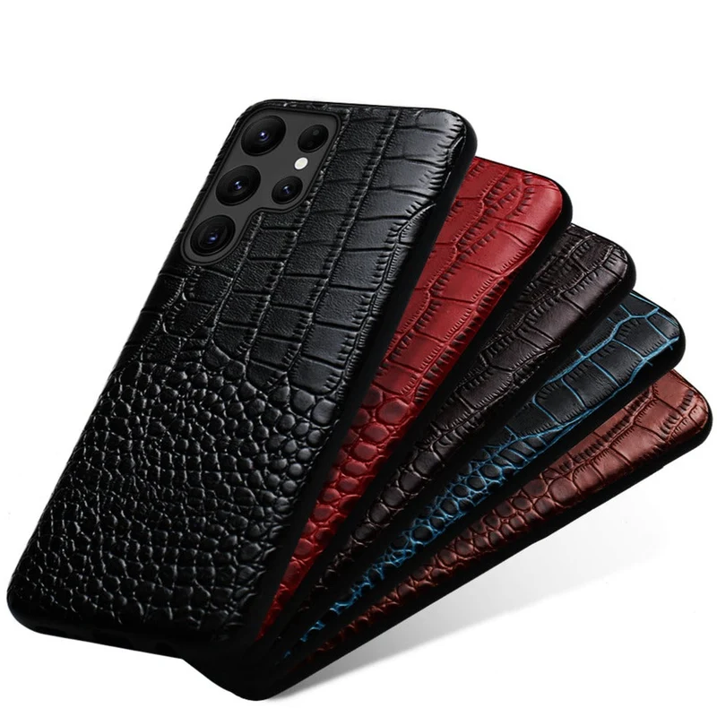 Leren Telefoonhoesje Tweekleurig Design voor Samsung Modellen met Camerabescherming en Schokbestendig | Sansoti