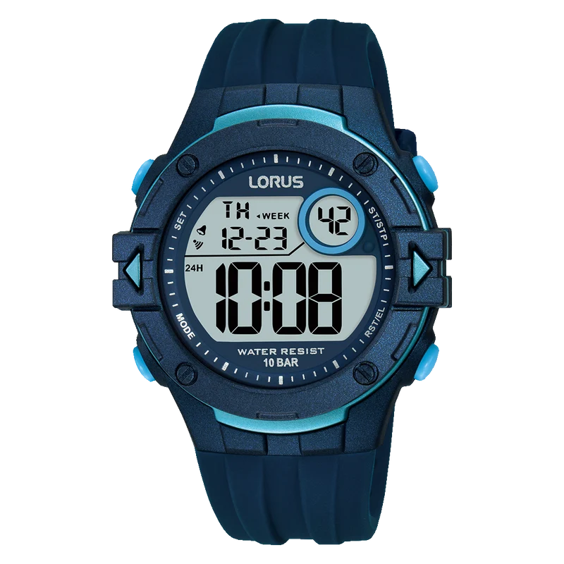 Lorus R2325PX9 Herren Digitaluhr Schwarz • 10 ATM • 13 Funktionen