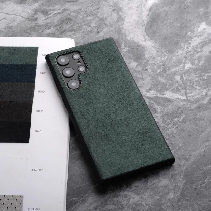 Premium Suède-achtige Telefoonhoes Samsung Galaxy met Comfortabele Grip Schokabsorptie en Stijlvolle Bescherming | Sansoti