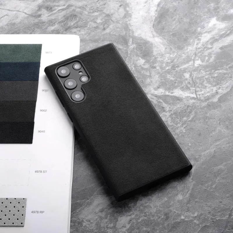 Premium Suède-achtige Telefoonhoes Samsung Galaxy met Comfortabele Grip Schokabsorptie en Stijlvolle Bescherming | Sansoti