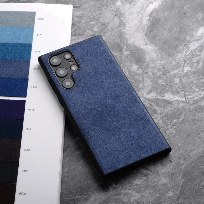 Premium Suède-achtige Telefoonhoes Samsung Galaxy met Comfortabele Grip Schokabsorptie en Stijlvolle Bescherming | Sansoti